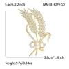 Micro-inlaid zircon wheat ear natural freshwater pearl brooch, fashionable and versatile, small chanese-style pearl brooch, anti-exposure silk scarf buckle pin wholesale Application Scenario
